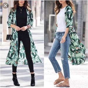 Rachel Zoe Box of Style palm leaf print duster
